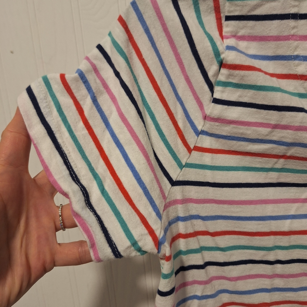 Colorful Striped Short Sleeve Tee - Picture 6 of 10